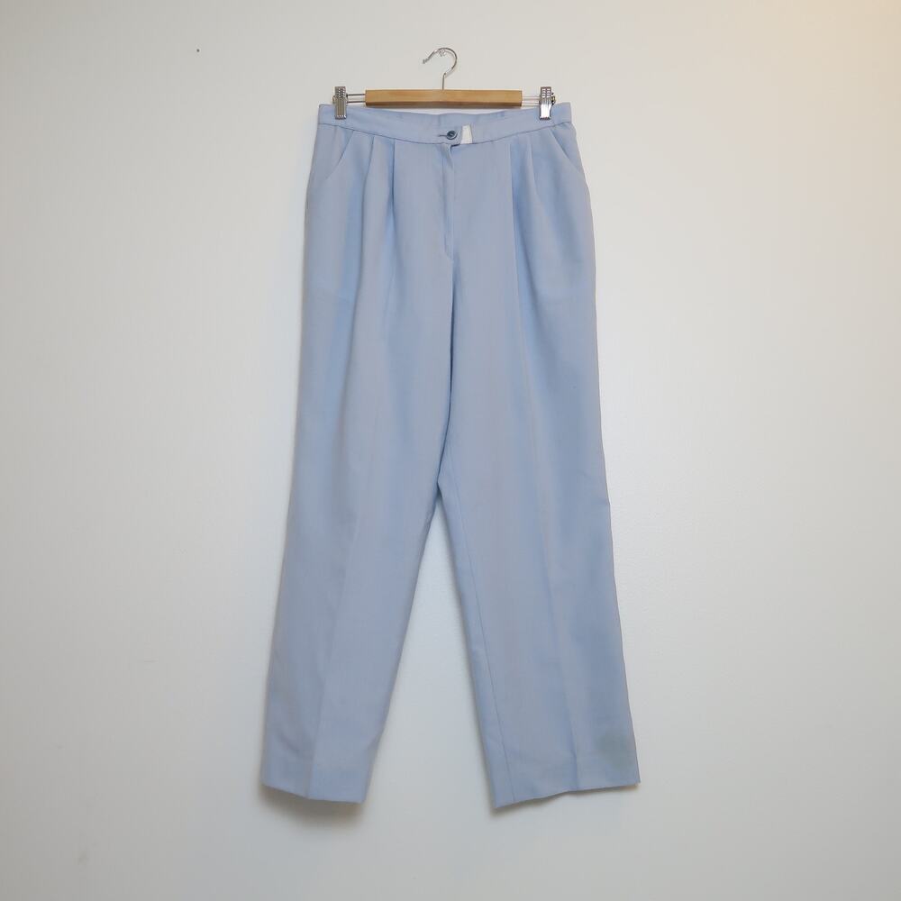 Vintage 80s pastel blue straight leg trouser pants 30"
